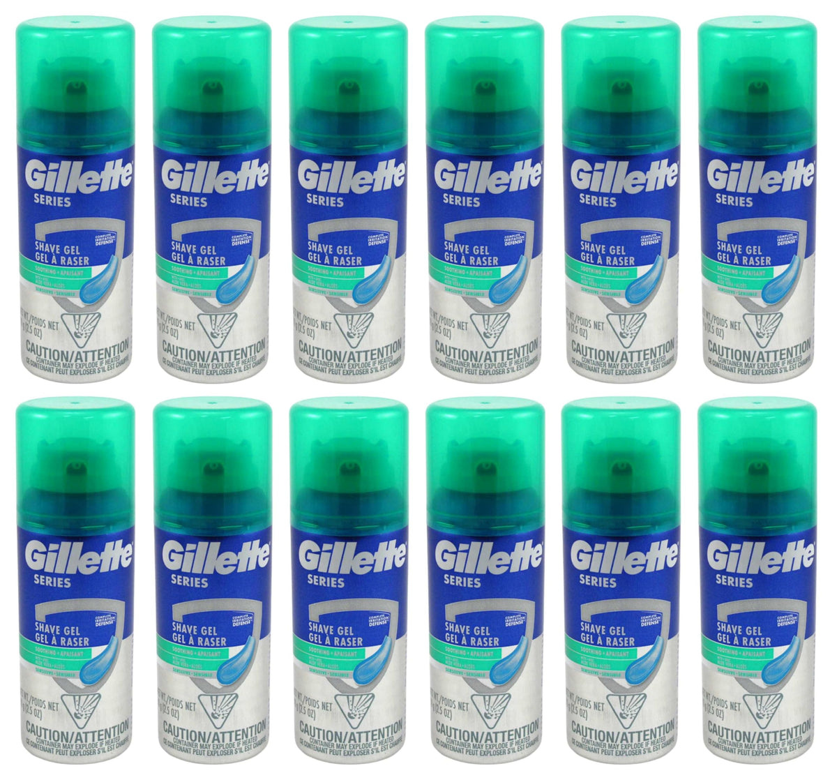 Gillette Series Shave Gel with Aloe Vera bottle pour for a smooth glide on sensitive skin