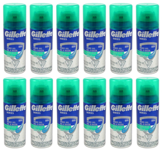 Gillette Series Shave Gel with Aloe Vera bottle pour for a smooth glide on sensitive skin