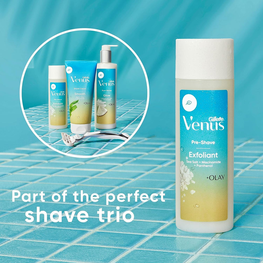 Gillette Venus exfoliate skin before shave to smooth texture