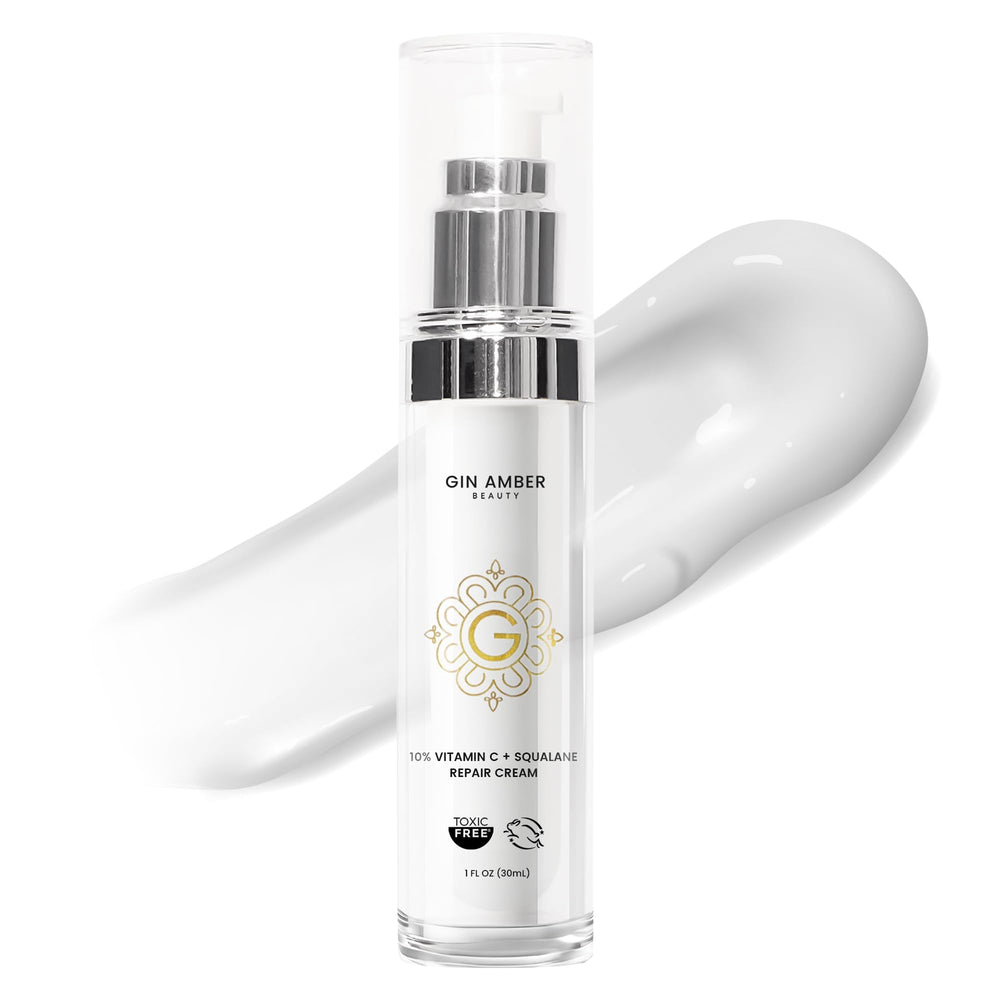 Gin Amber Beauty Vitamin C Squalane cream jar for hydrated skin