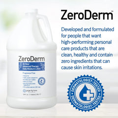 Allergen-free icon on Ginger Lily Farms ZeroDerm product label.