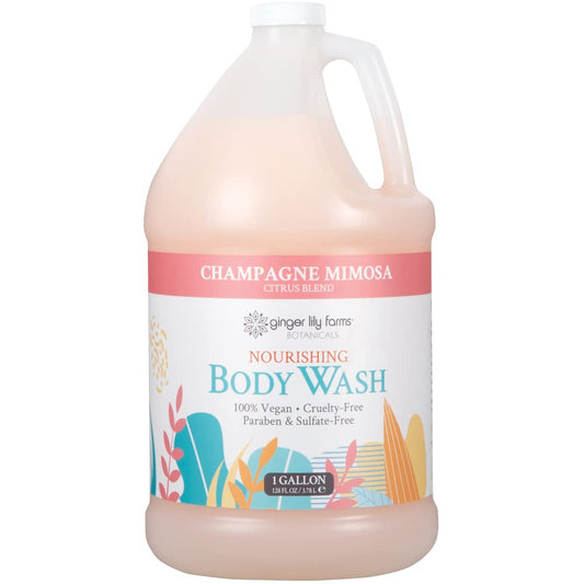 Champagne Mimosa foam texture illustrating creamy body wash for soft, hydrated skin.