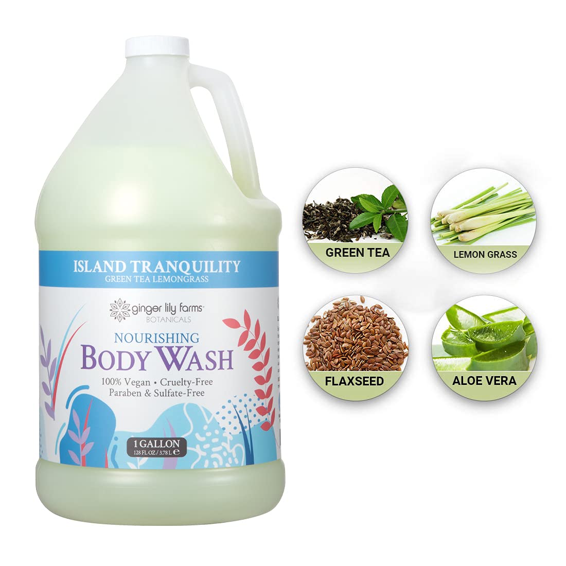 Ginger Lily Farms Cruelty-free packaging emphasizes ethical sourcing and no animal testing.