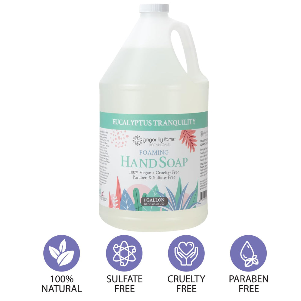 Ginger Lily Farms Botanicals eco-friendly gallon refill reduces plastic waste