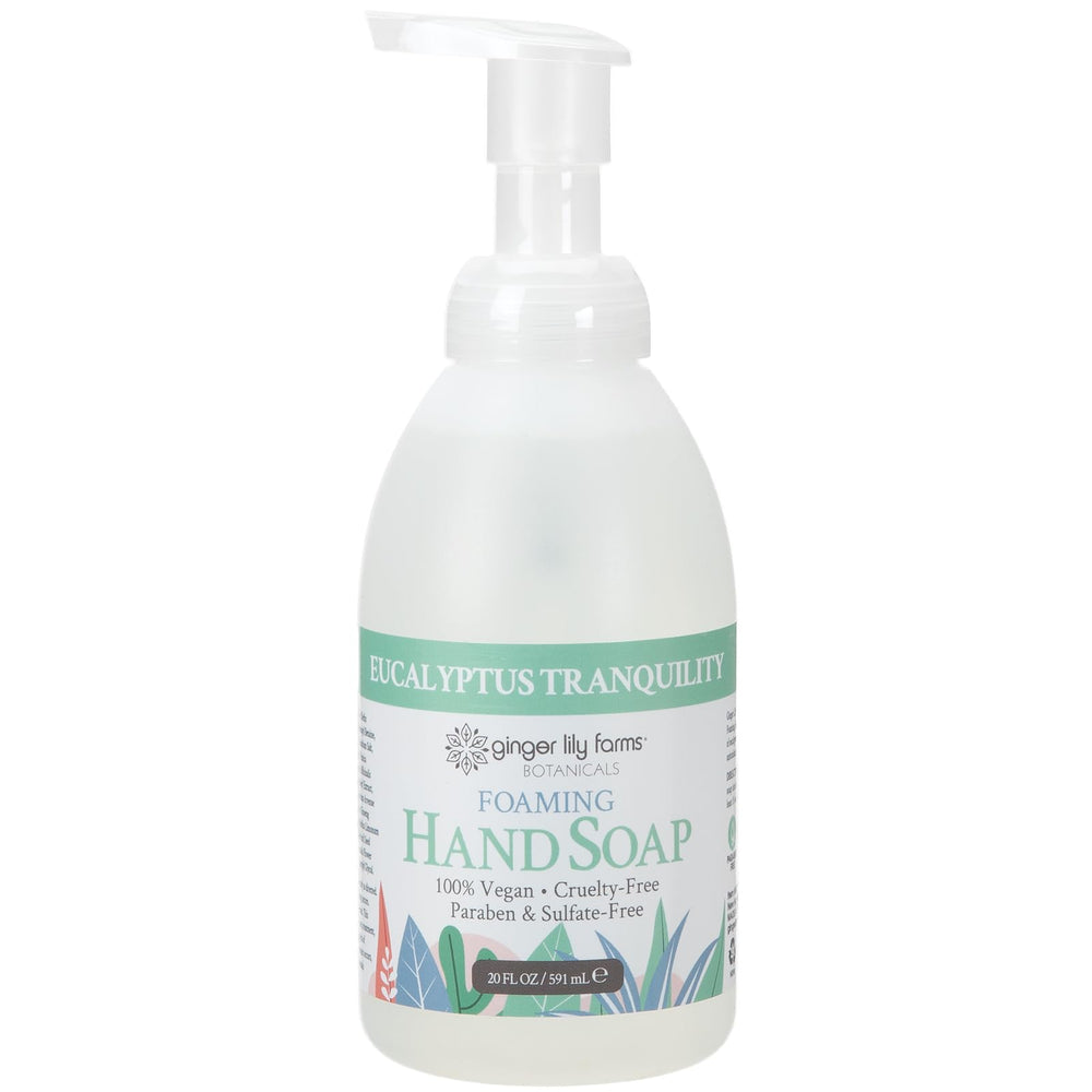 Ginger Lily Farms Botanicals eucalyptus tranquility scent bottle highlighting refreshing aroma