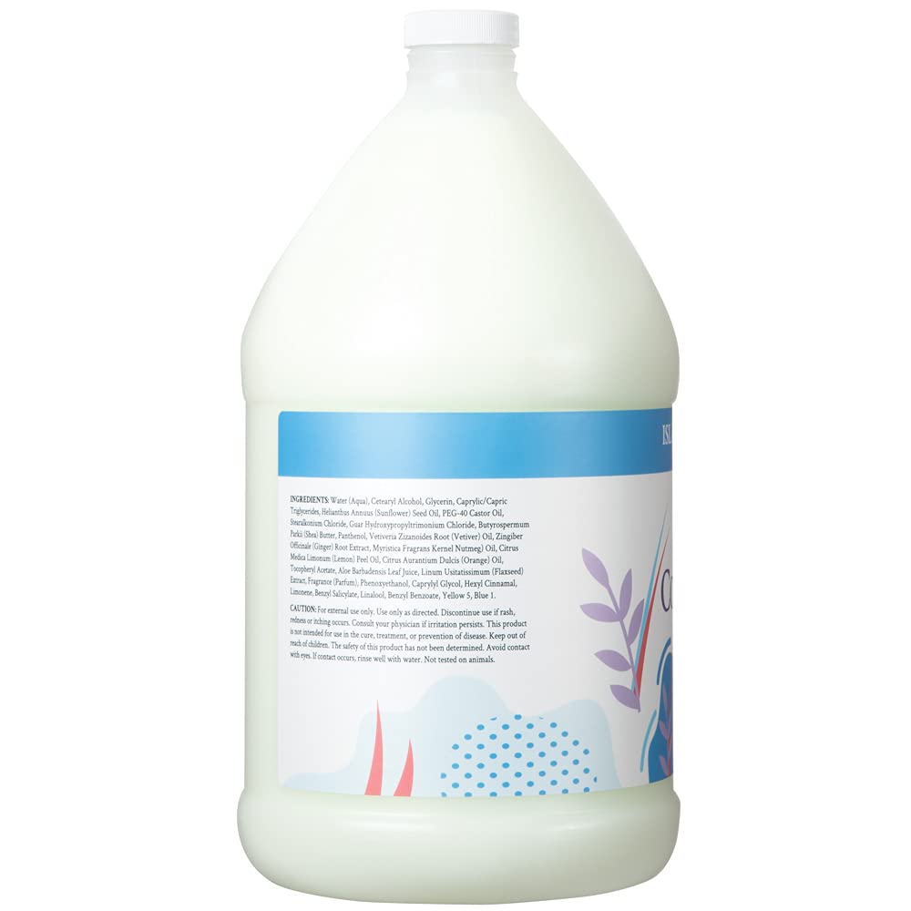 Ginger Lily Farms gallon refill pack ready for salon backbars and home dispensers