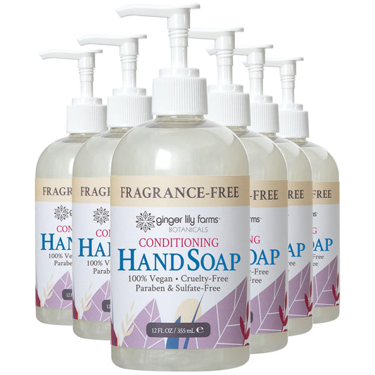 Ginger Lily Farms Botanicals hand soap pump bottle for easy everyday cleansing.