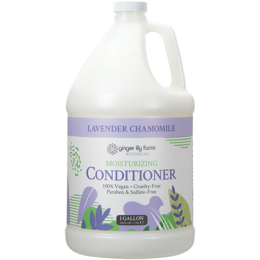 Ginger Lily Farms Botanicals Moisturizing Conditioner lavender chamomile bottle for lightweight hydration and silky softness.