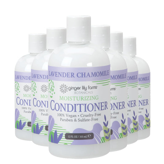 Ginger Lily Farms Botanicals moisturizing conditioner lavender chamomile bottle for silky, hydrated hair