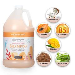 Coco Mango scent note highlighting tropical aroma in Ginger Lily Farms shampoo