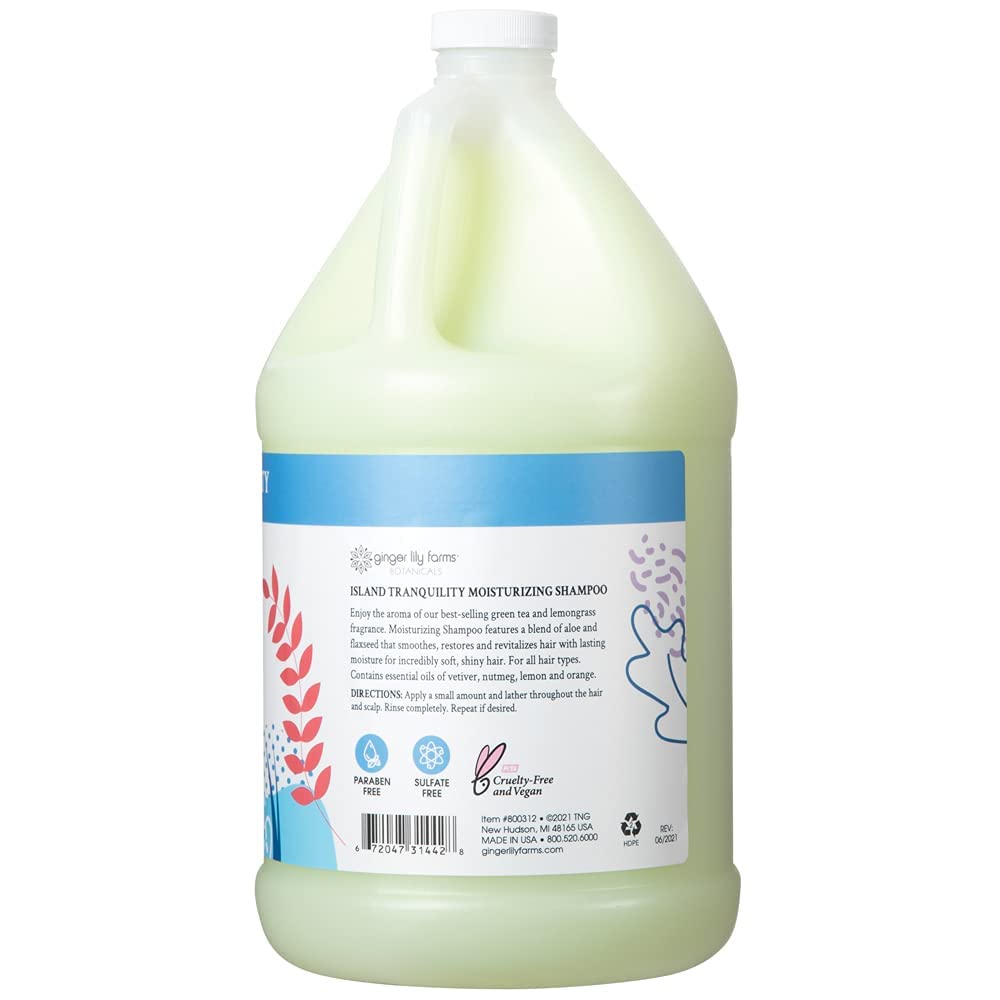 Ginger Lily Farms Botanicals moisturizing shampoo foam lather on hair