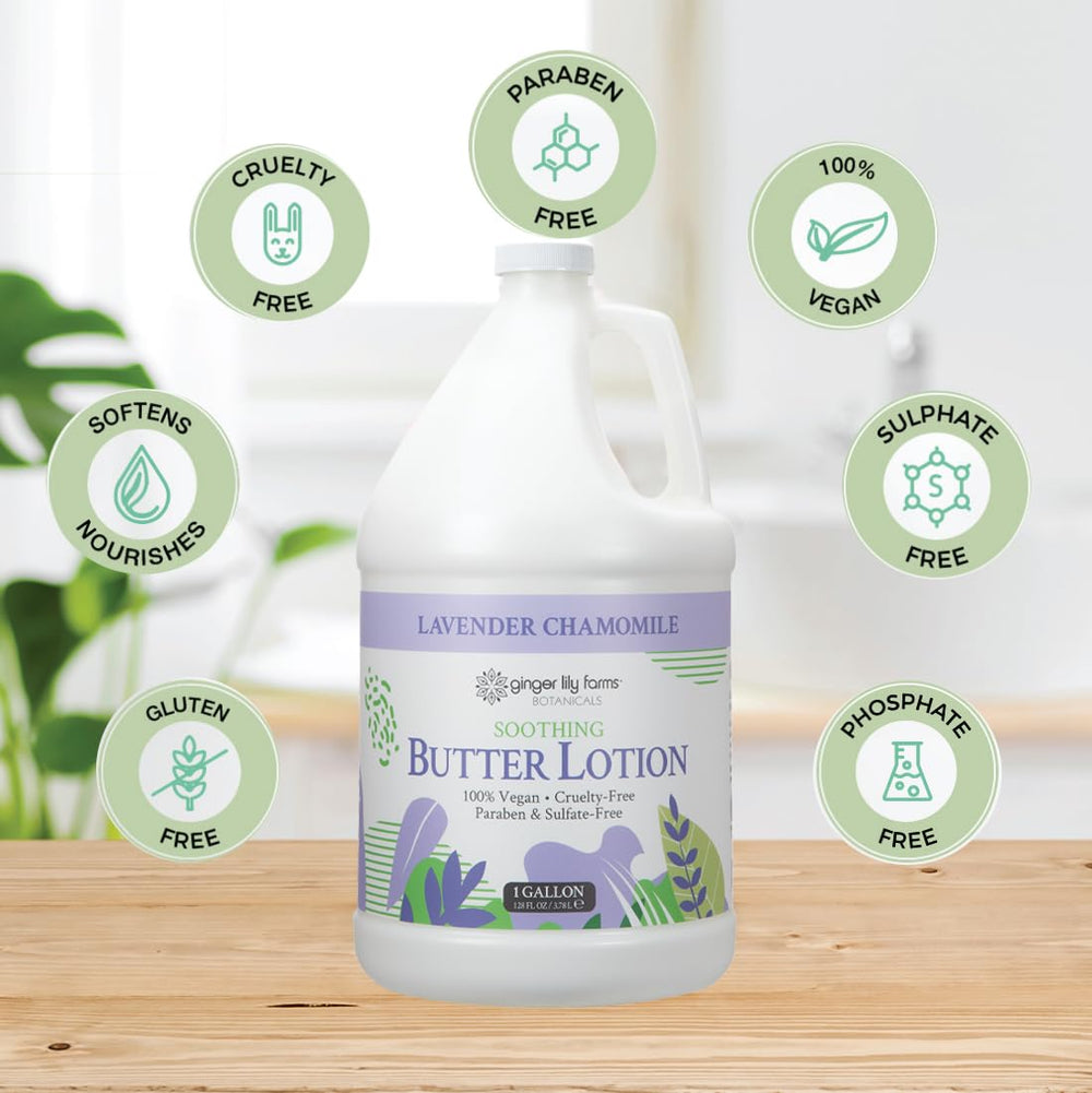 Ginger Lily Farms Botanicals natural ingredients such as shea butter and aloe for hydration