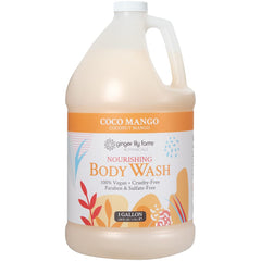 Ginger Lily Farms Coco Mango lather close-up with creamy foam.
