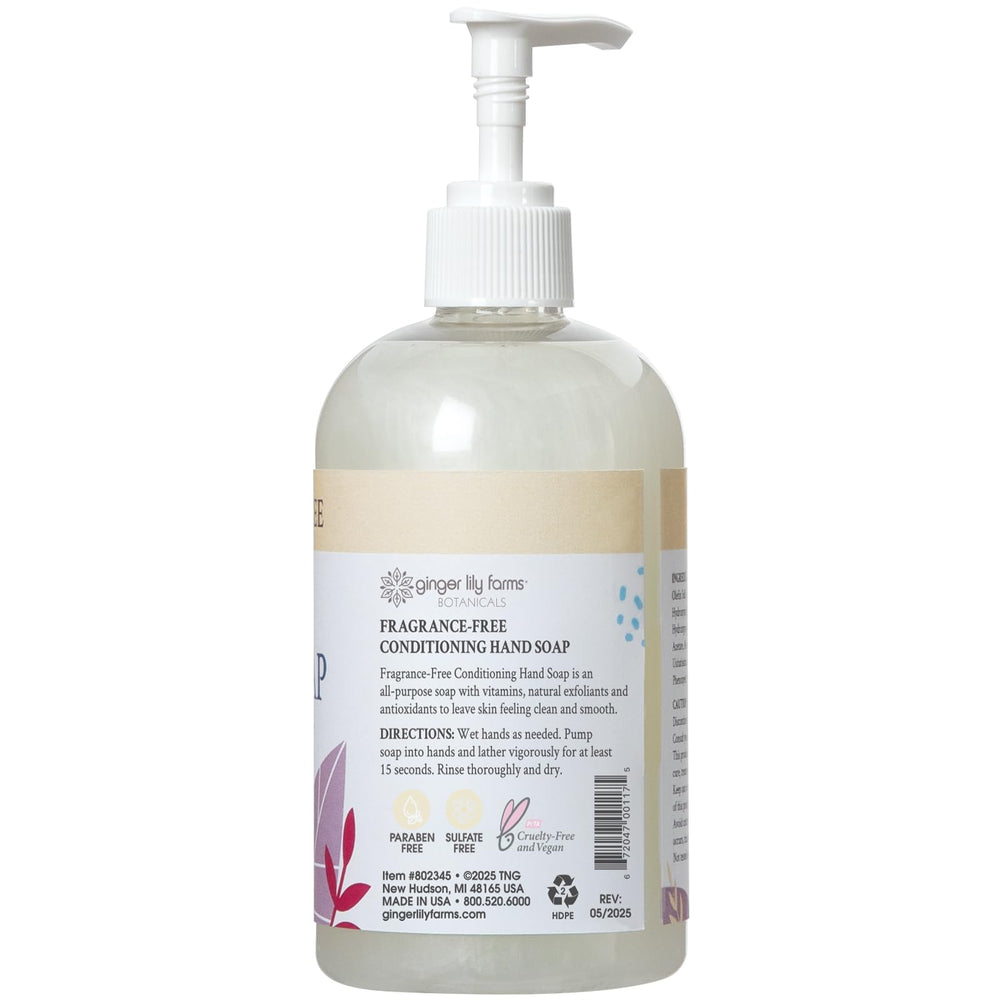Ginger Lily Farms Botanicals rich lather close-up showing creamy foam.