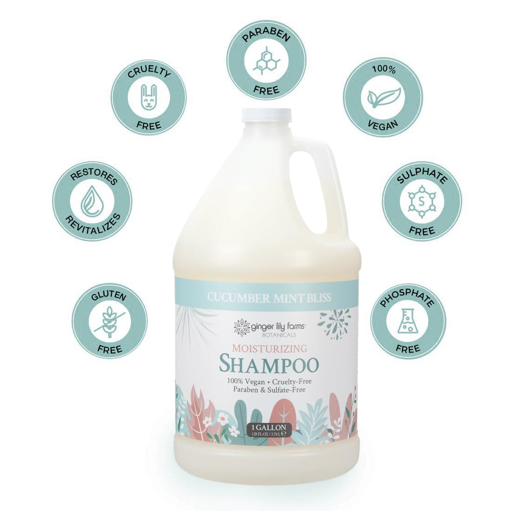 Gallon refill packaging shown for eco-friendly backbars and home refills