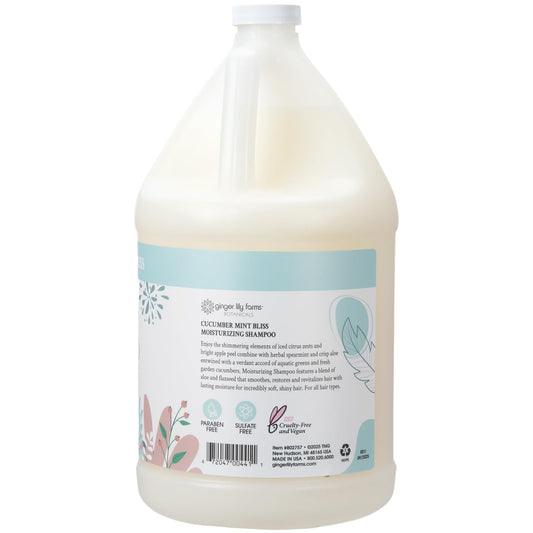 Close-up of rich shampoo lather showing refreshing cucumber mint aroma for smooth hair