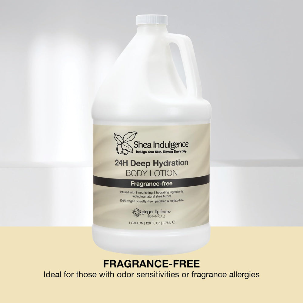 Natural shea butter and cocoa butter components in the lotion