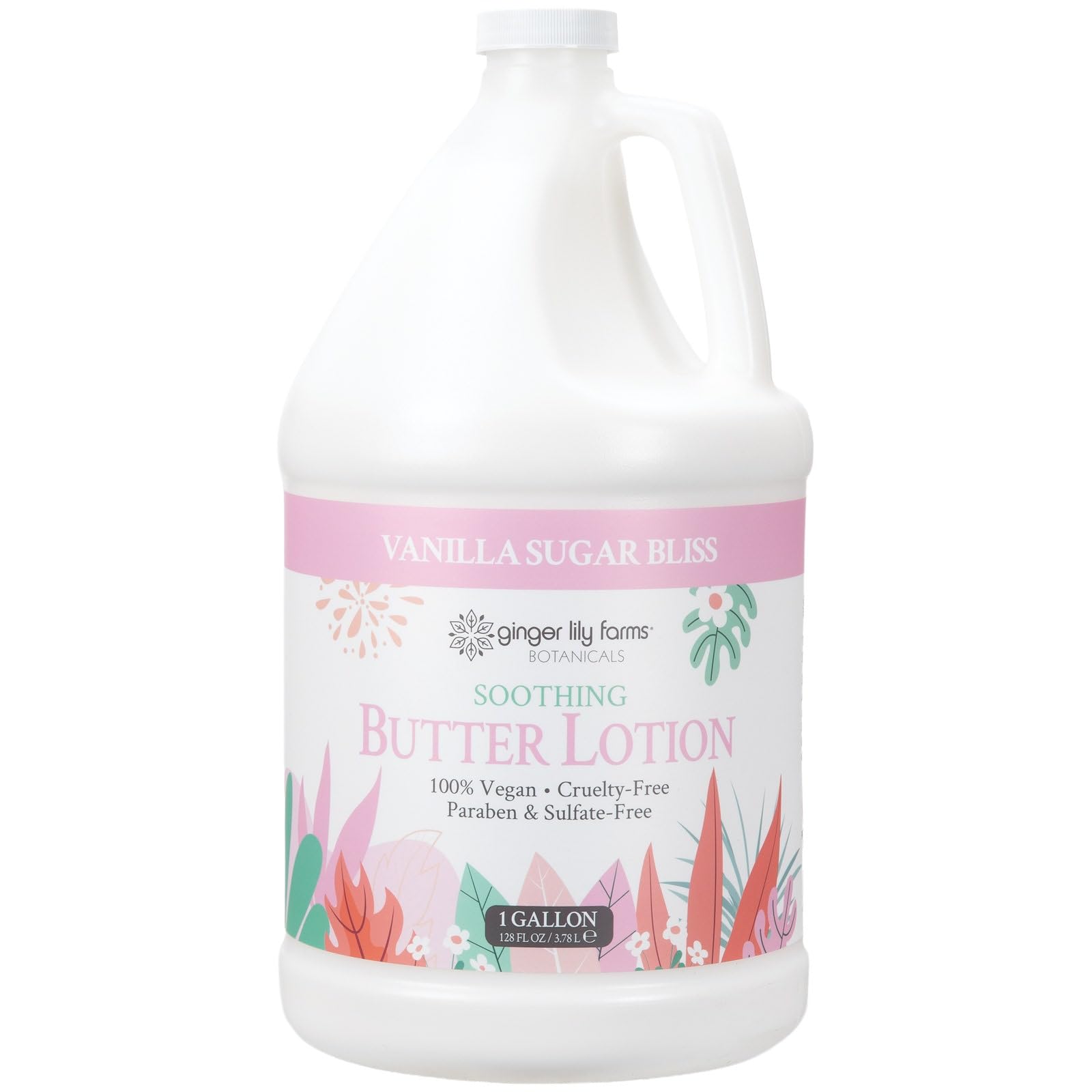 Ginger Lily Farms Botanicals soothing butter lotion bottle showing rich texture for dry skin relief