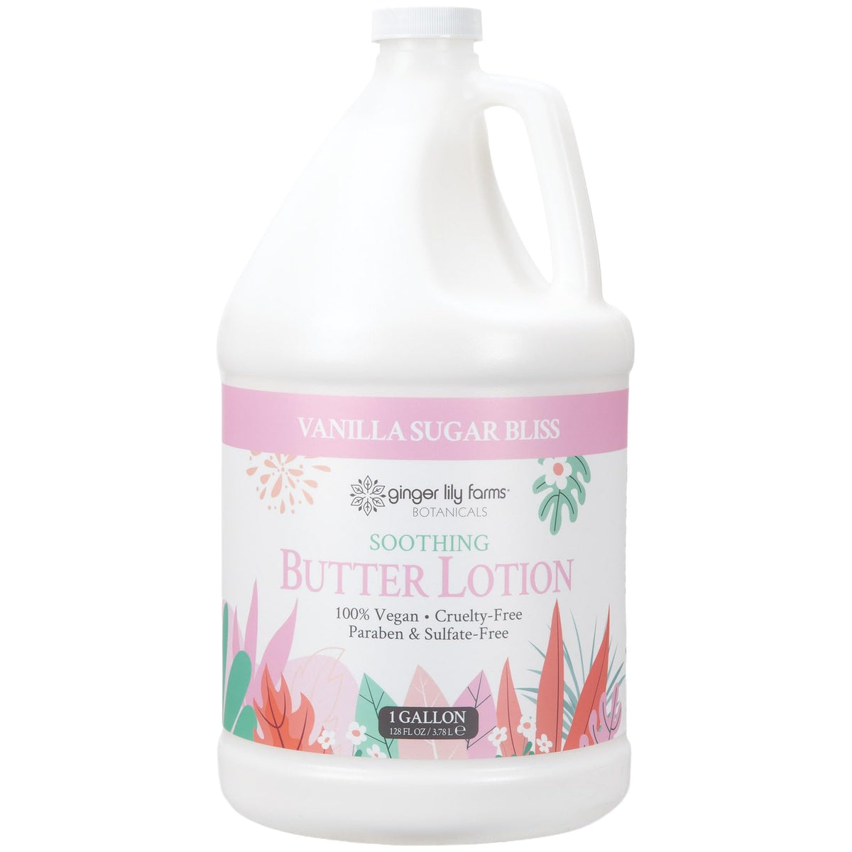 Ginger Lily Farms Botanicals soothing butter lotion bottle showing rich texture for dry skin relief