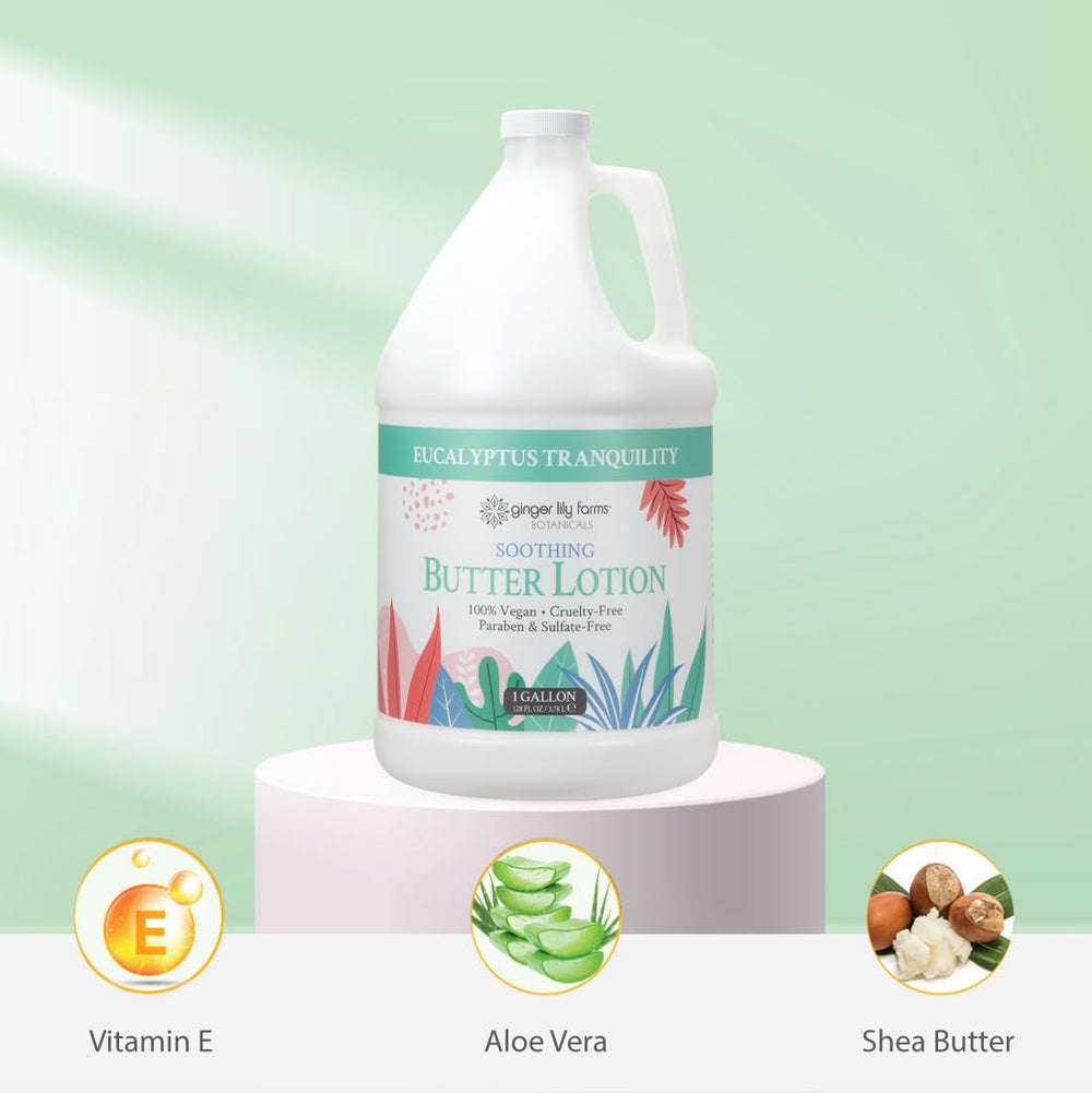 Ginger Lily Farms Botanicals Soothing Butter Lotion gallon refill for spa and gym dispensers