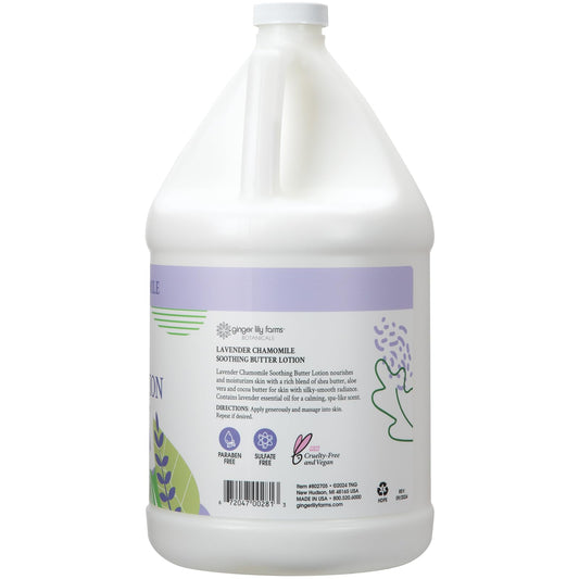 Ginger Lily Farms Botanicals soothing butter lotion texture closeup highlights lightweight, non-greasy absorption