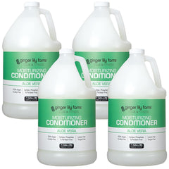 Ginger Lily Farms Club & Fitness conditioner bottle pouring for lightweight hydration.