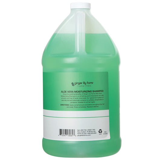 Ginger Lily Farms Club & Fitness shampoo close-up lather suggests lightweight hydration for all hair types.