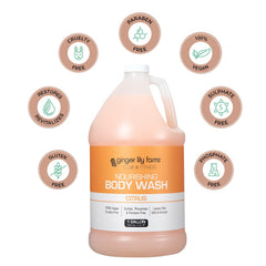 Ginger Lily Farms Club & Fitness Nourishing Body Wash citrus scent for refreshing after workouts