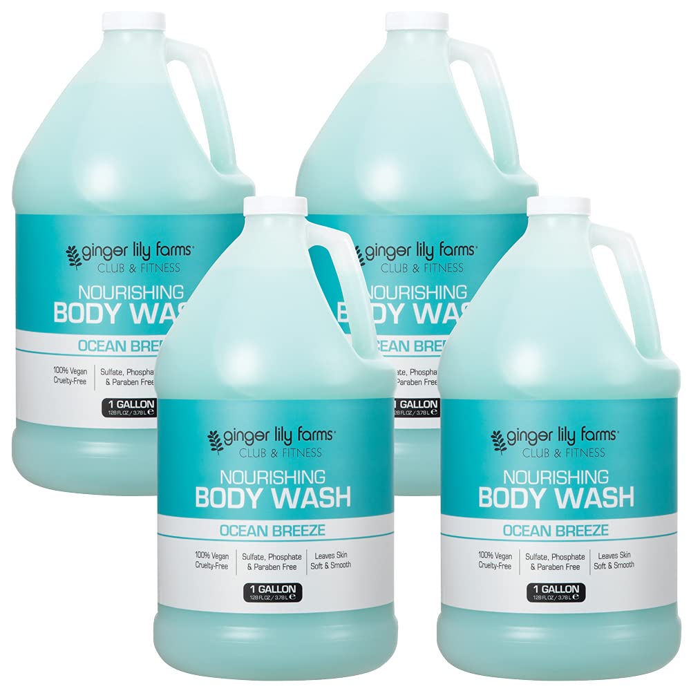 Ginger Lily Farms Club & Fitness Ocean Breeze bottle provides refreshing post-workout cleanse.