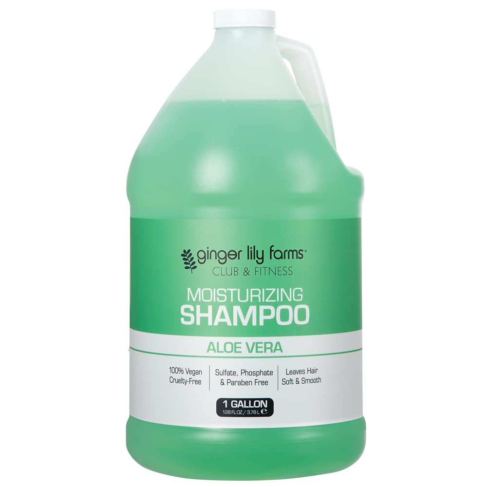 Ginger Lily Farms Club & Fitness Shampoo dispenser setup, ideal for locker room refills.