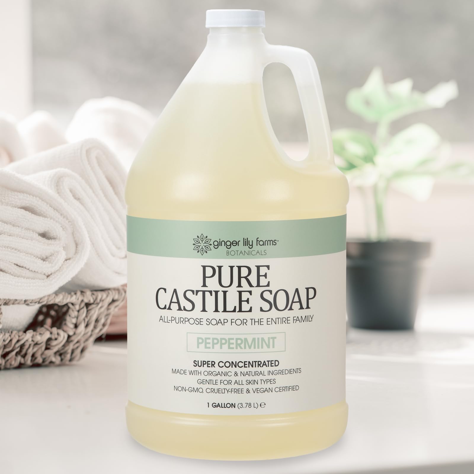 Concentrated soap pouring into bottle highlights cost-effective use.