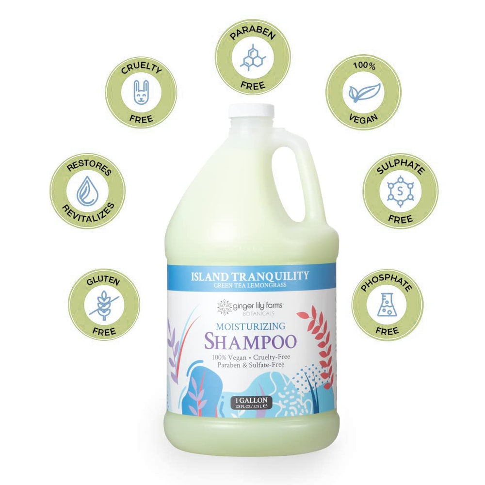 Ginger Lily Farms green tea lemongrass scent closeup bottle