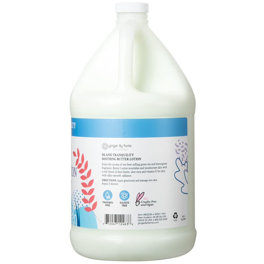 Ginger Lily Farms lotion texture close-up showing rich, nourishing cream.