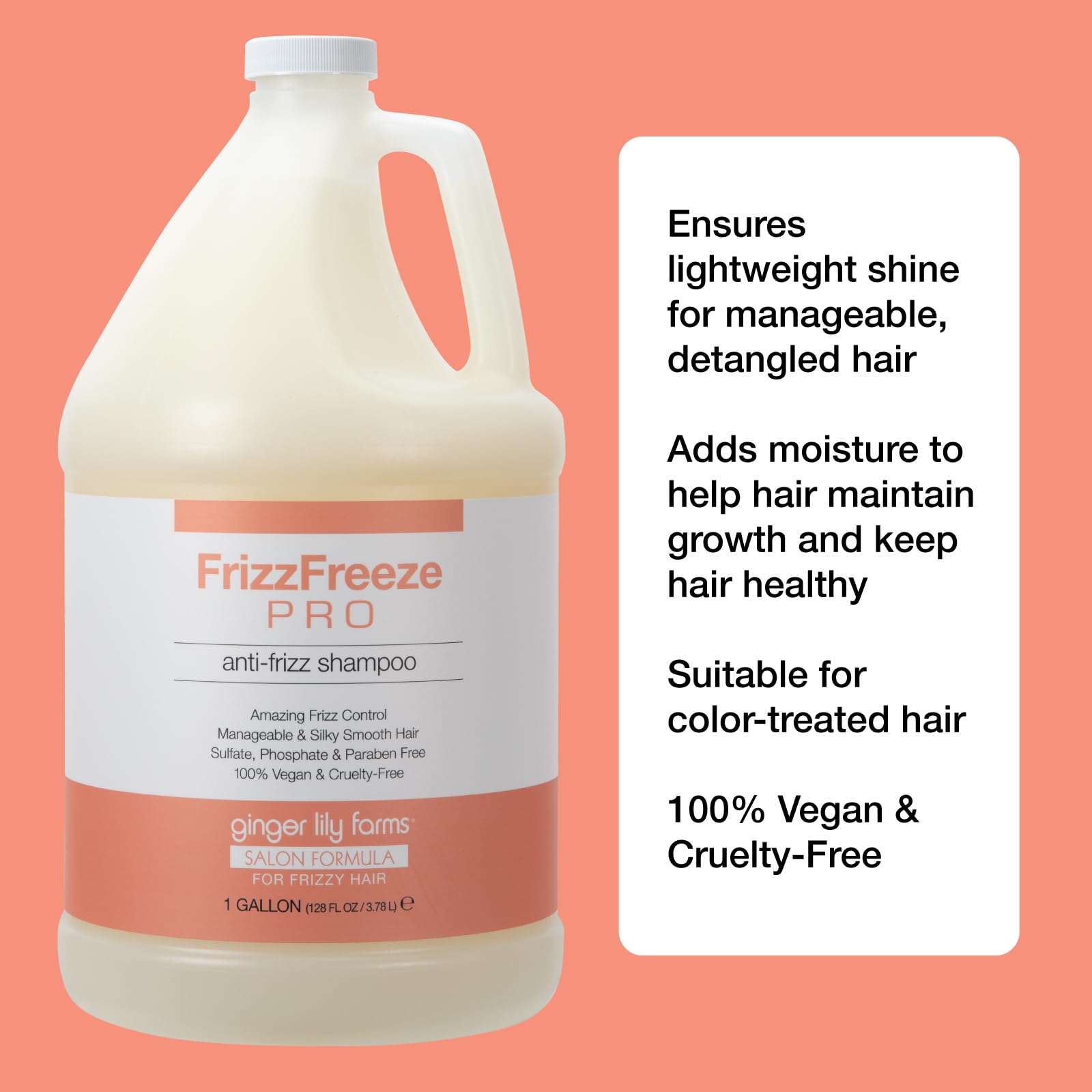 Ginger Lily Farms coconut oil glow close-up for lightweight shine.