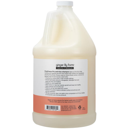 Ginger Lily Farms FrizzFreeze Pro lather close-up for smoother detangled hair.