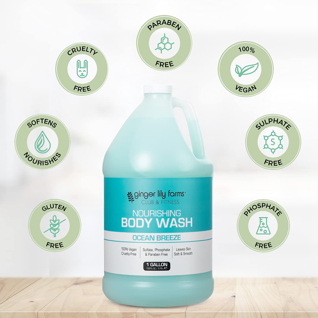 Vegan and cruelty-free formula highlights Ocean Breeze scent.