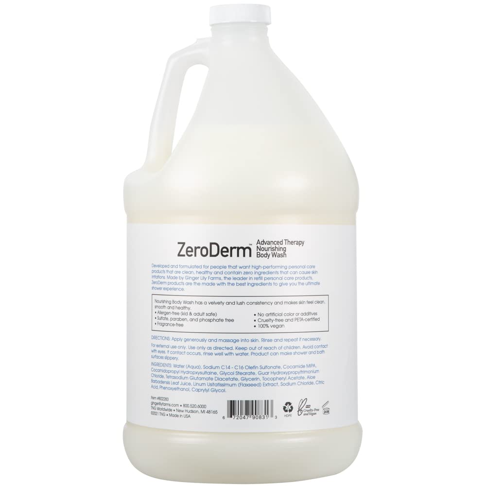Close-up of nourishing lather from ZeroDerm for a soft, smooth skin feel.