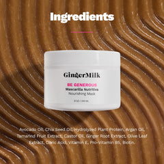 Ginger Milk Deep Repair Hair Mask swirl in jar showing luxurious cream.