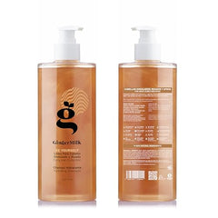 Ginger Milk Hydrating Shampoo label close-up with ingredients.