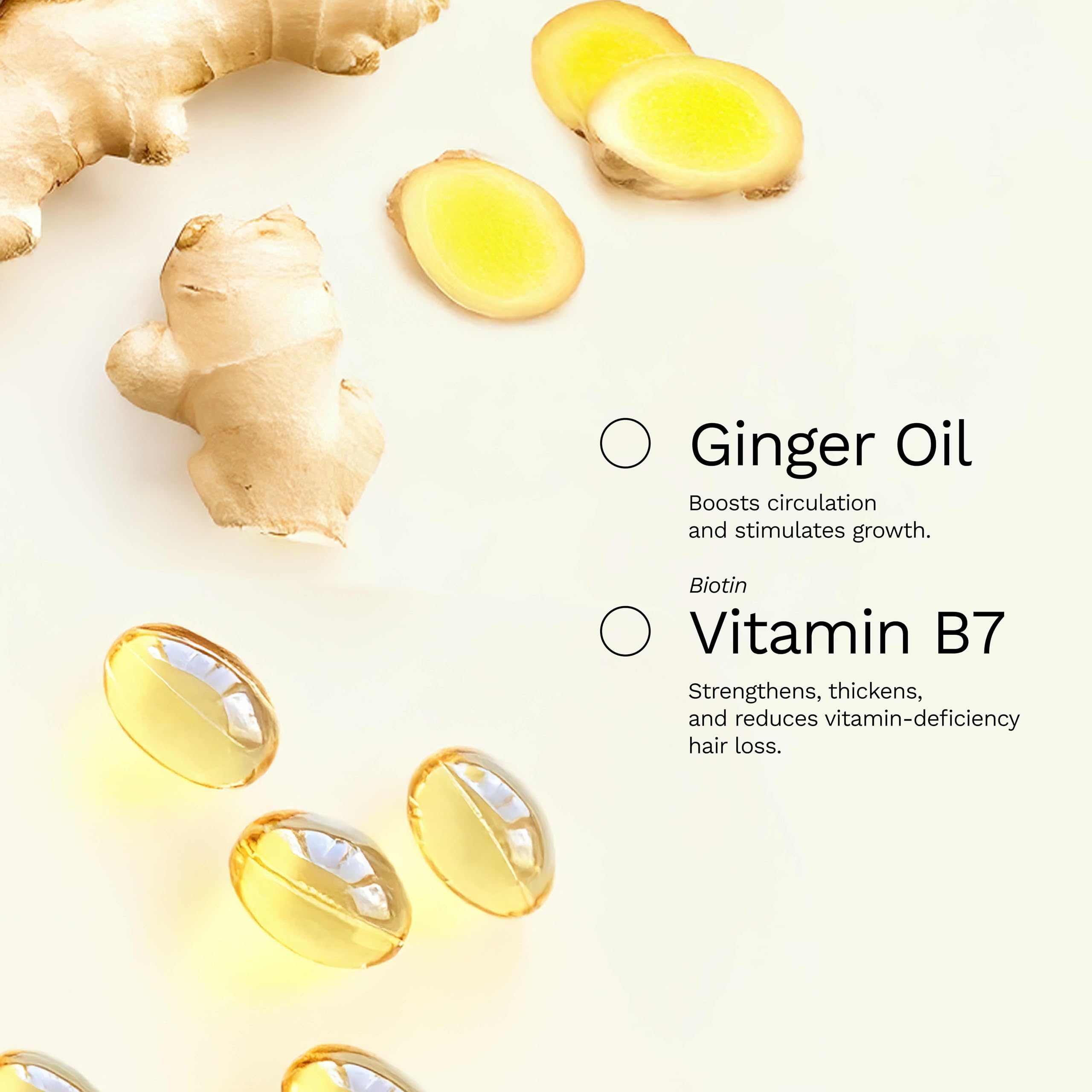 Ginger Milk Natural Care rosemary extract detail promotes shine and scalp care.
