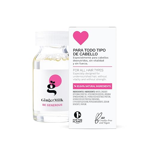 Ginger Milk Nutritive Ampoule applying on hair emphasizes targeted nourishment.