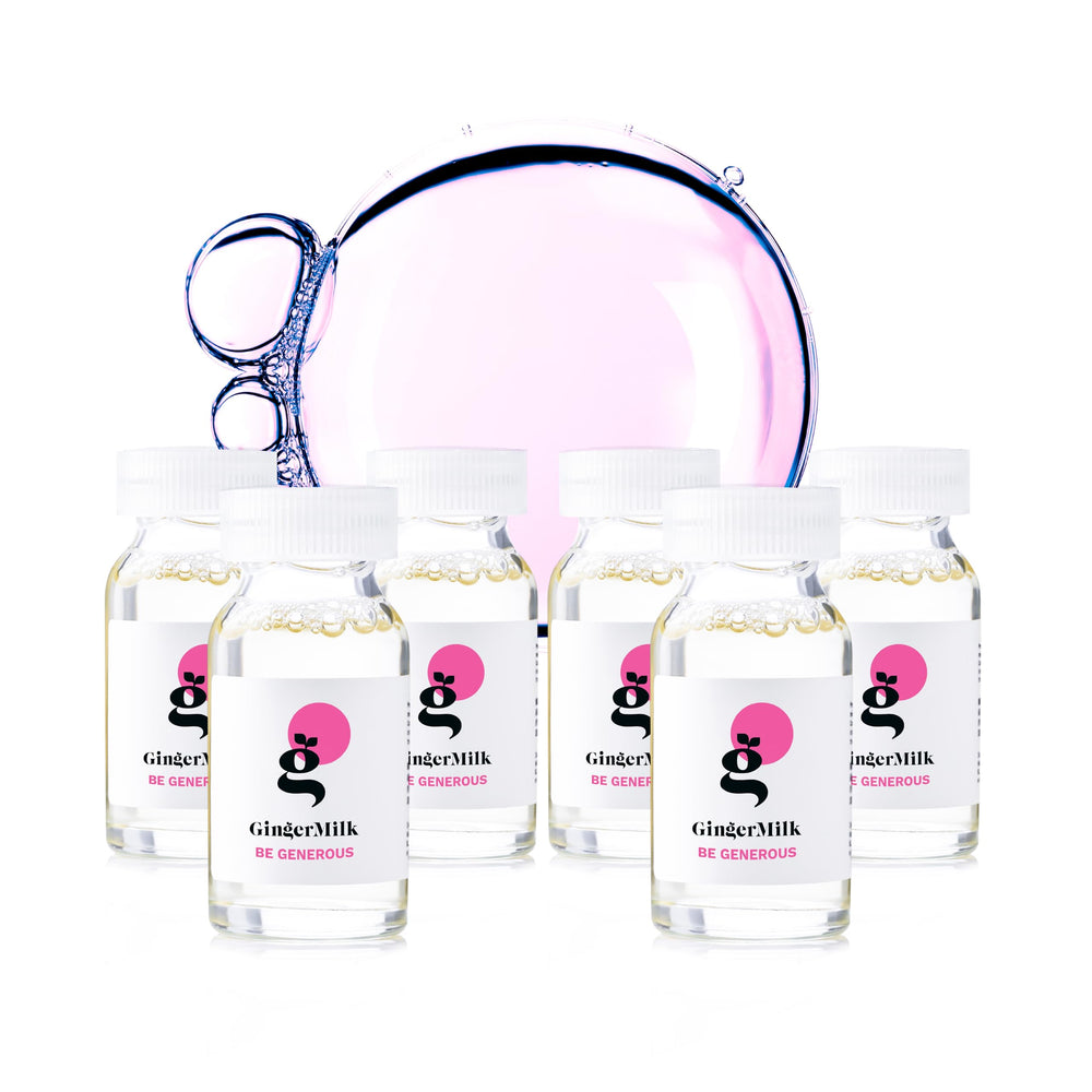 Ginger Milk Nutritive Ampoule bottle with pour cap for easy, mess-free application.