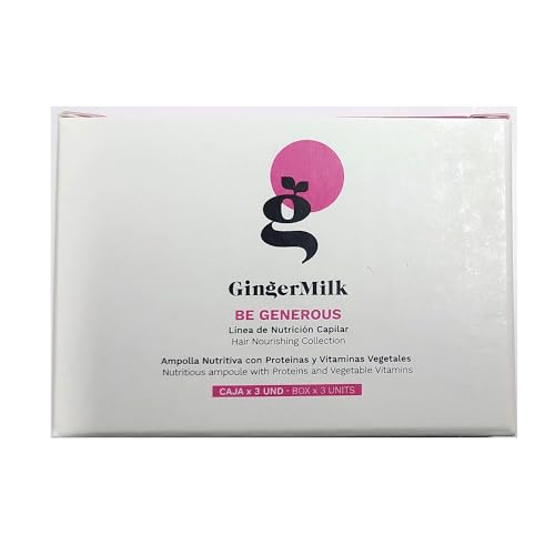 Ginger Milk Nutritive Ampoule pack display showing easy, no-rinse use.