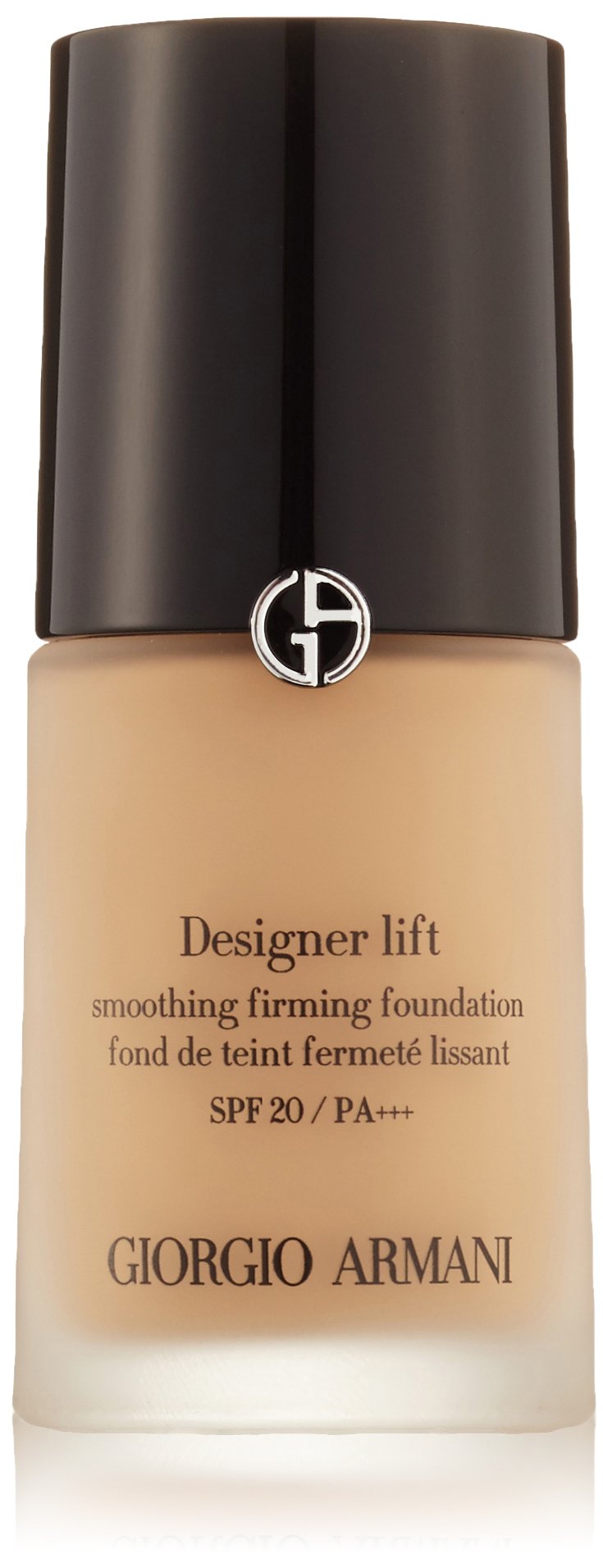 Giorgio Armani Lift05 bottle closeup with luxe packaging and SPF 20 protection.