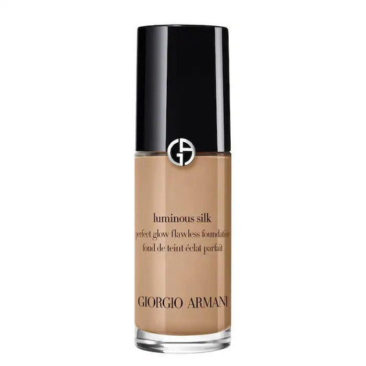 Giorgio Armani Luminous Silk Foundation bottle showing flawless glow and smooth, even coverage