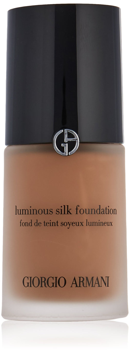 Giorgio Armani Luminous Silk Foundation No.7 Tan bottle close-up with premium packaging.