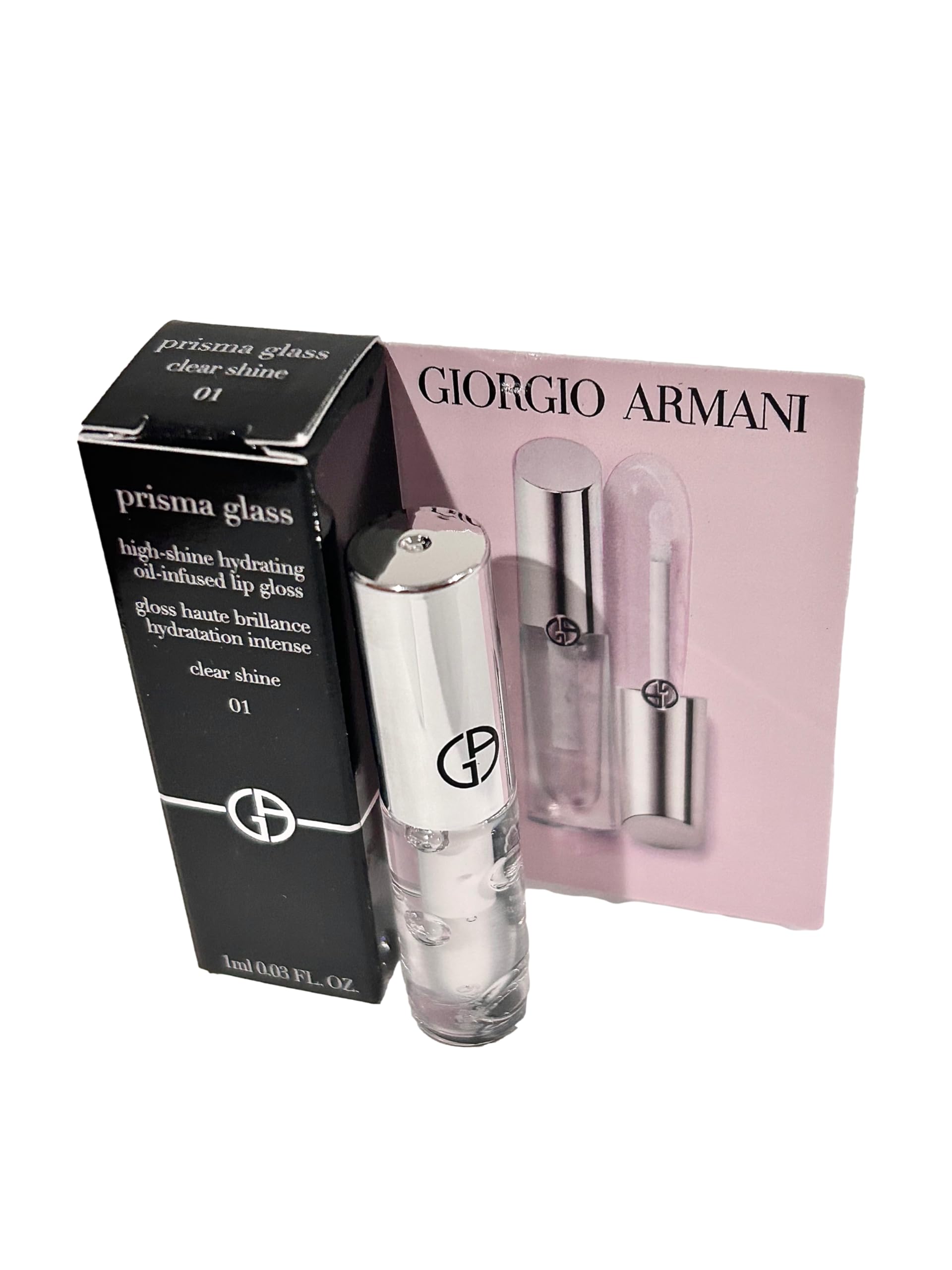 GIORGIO ARMANI Prisma Glass gloss applicator close-up showing smooth, even coverage