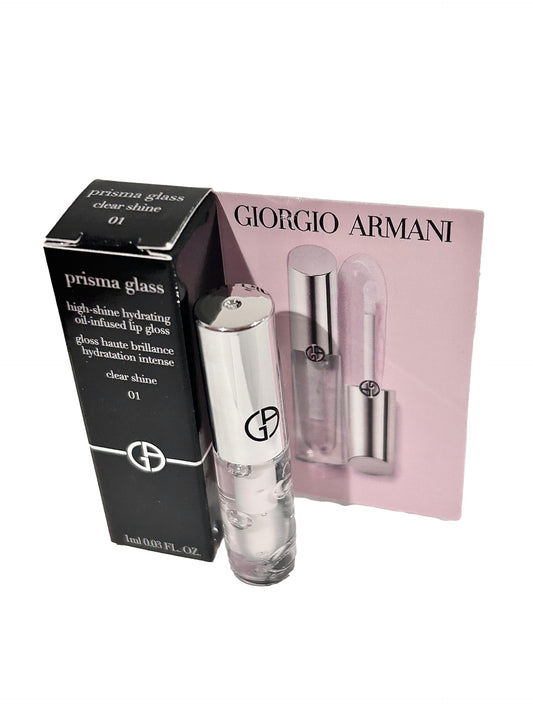 GIORGIO ARMANI Prisma Glass gloss applicator close-up showing smooth, even coverage