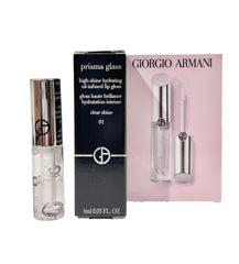 GIORGIO ARMANI Prisma Glass lip gloss bottle with clear shine for a lightweight feel
