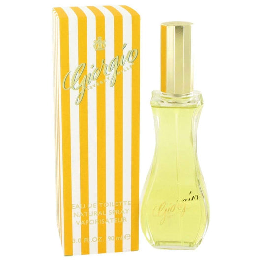 GIORGIO BEVERLY HILLS Giorgio Yellow EDT spray cap closeup, ideal for gifting or personal collection.